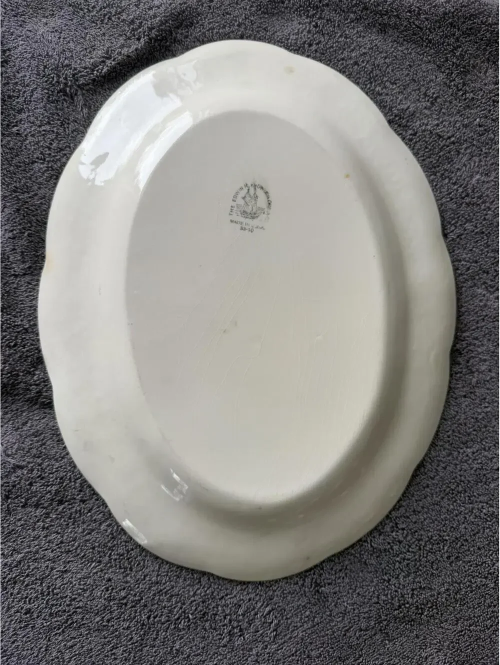 Vintage Edwin M. Knowles China 13 inch Serving platter/tray, 1930s–1950s. - Picture 2 of 3
